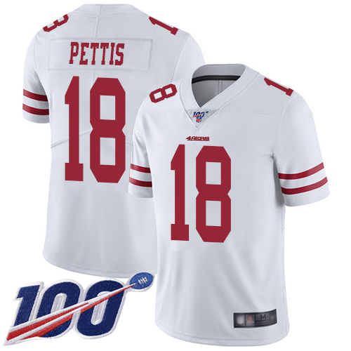 San Francisco 49ers Limited White Men Dante Pettis Road NFL Jersey #18 100th Season Vapor Untouchable->women nfl jersey->Women Jersey